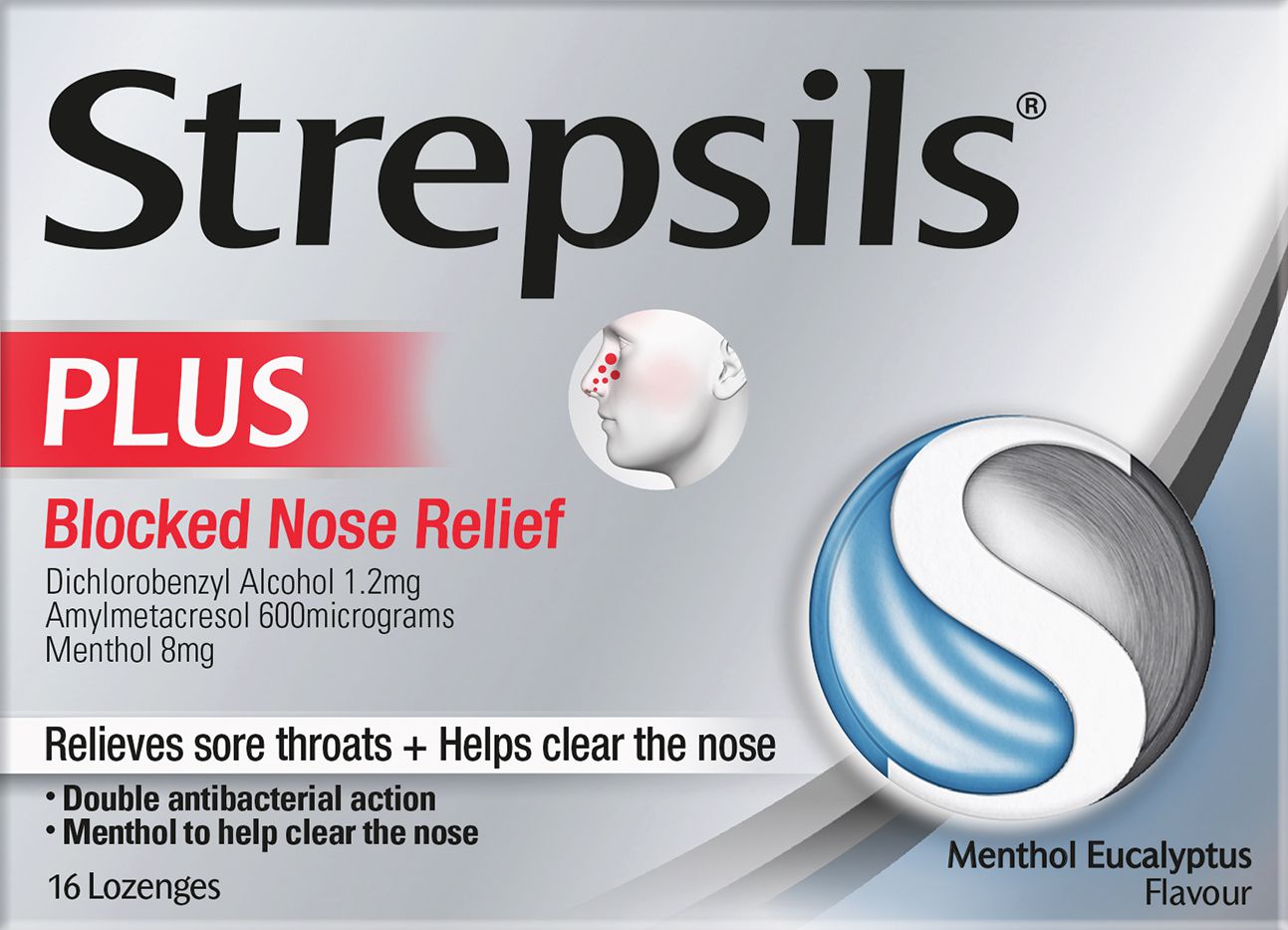 Strepsils Sore Throat & Blocked Nose Lozenges 16s